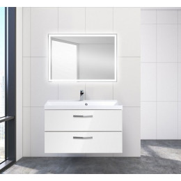 BelBagno Тумба с раковиной AURORA 900 Bianco Lucido, ручки хром