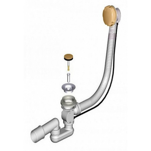 Excellent Слив-перелив для ванны бронза 60 см