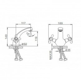 Смеситель для раковины Frap F1025 хром