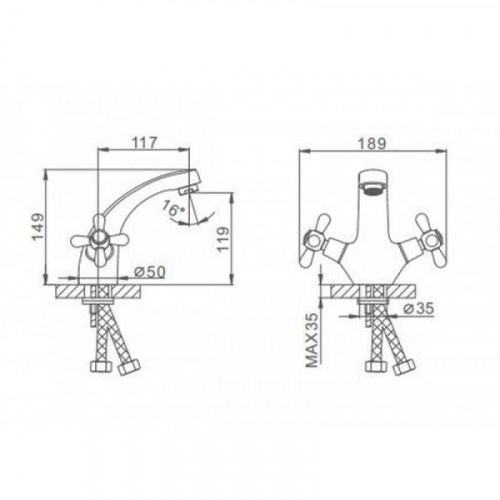 Смеситель для раковины Frap F1025 хром