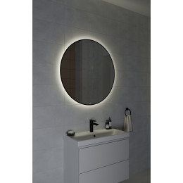 Зеркало ECLIPSE smart 90x90 в черной рамке