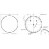 Зеркало ECLIPSE smart 90x90 в черной рамке