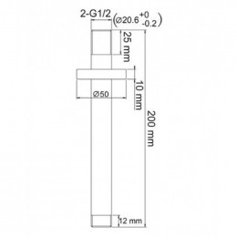 Излив для душа WasserKRAFT A068, потолочный, хром 9061809