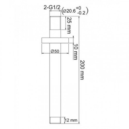 Излив для душа WasserKRAFT A068, потолочный, хром 9061809