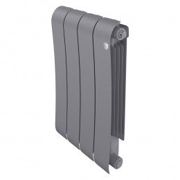 Радиатор биметаллический Royal Thermo Infinity 500 Silver Satin 4 секции, боковое подключение