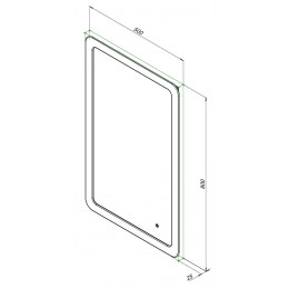 Зеркало Aquanet Ирис 50 см 326446 с подсветкой LED