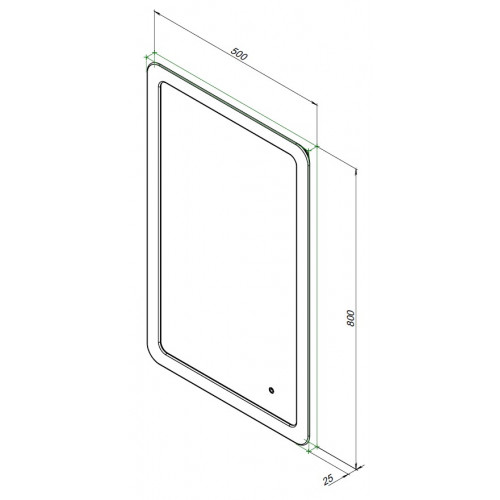 Зеркало Aquanet Ирис 50 см 326446 с подсветкой LED