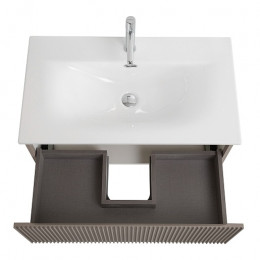 BelBagno Тумба с раковиной Uno 80 с 1 ящиком подвесная Бежевый матовый с раковиной BB-8099-3-80