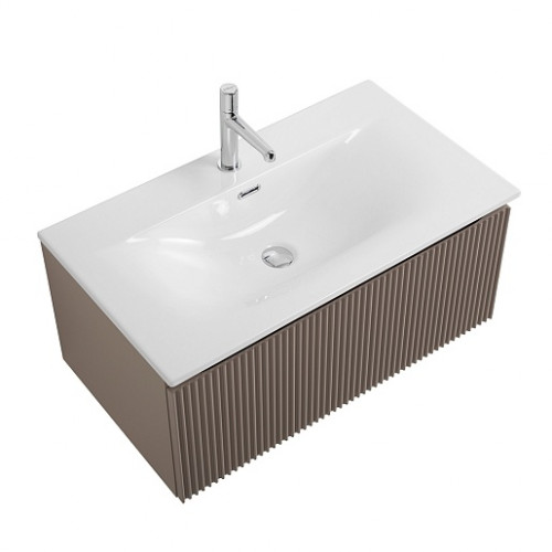 BelBagno Тумба с раковиной Uno 80 с 1 ящиком подвесная Бежевый матовый с раковиной BB-8099-3-80