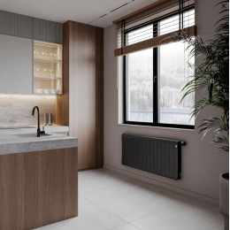 Радиатор биметаллический Royal Thermo Infinity 500 Noir Sable 6 секций, боковое подключение