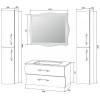 Зеркало 1Marka Amethyst 90*105 Light, с подогревом