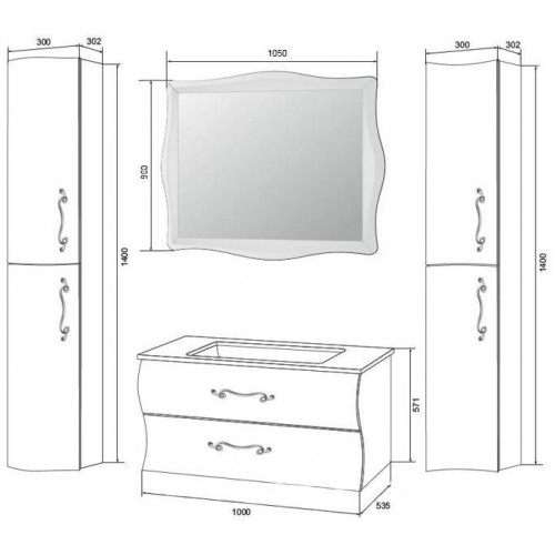 Зеркало 1Marka Amethyst 90*105 Light, с подогревом