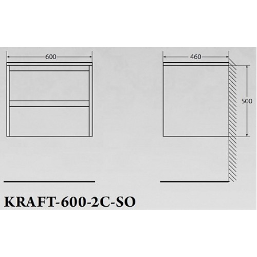 BelBagno Тумба с раковиной KRAFT 600 Rovere Galifax Bianco
