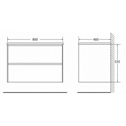 BelBagno Тумба с раковиной PIETRA 800 Stucco Cemento Leggero