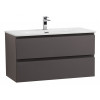 BelBagno Тумба с раковиной Kraft 100 подвесная Темно-Серый матовый с раковиной BB-8099-100