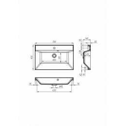 BelBagno Мебель для ванной AURORA 700 Pietra Bianca, TCH