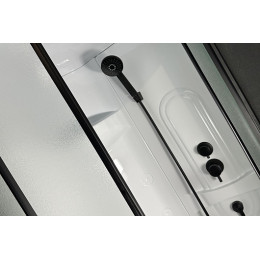 Royal Bath Душевая кабина Practic RB 90HK1-M-BL 90x90 стекло рифленое профиль черный матовый