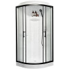 Royal Bath Душевая кабина Practic RB 90HK1-M-BL 90x90 стекло рифленое профиль черный матовый