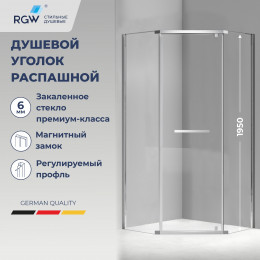 Душевой уголок RGW Passage 80х80 см 78088388-11 профиль хром,стекло прозрачное