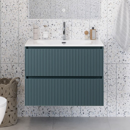 BelBagno Тумба с раковиной Uno mini 80 подвесная Голубой матовый с раковиной BB-8099-3-80