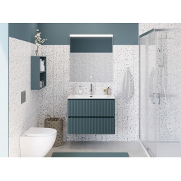 BelBagno Тумба с раковиной Uno mini 80 подвесная Голубой матовый с раковиной BB-8099-3-80