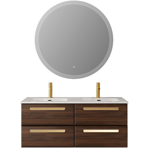 BelBagno Мебель для ванной Eco Cer-N 120 с 4 ящиками орех шоколад софт CZR-8073-120-2 ручки сатиновое золото