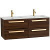 BelBagno Мебель для ванной Eco Cer-N 120 с 4 ящиками орех шоколад софт CZR-8073-120-2 ручки сатиновое золото