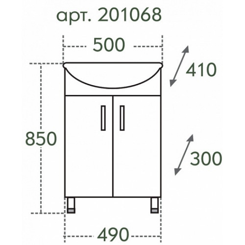 СанТа Мебель для ванной Сити Ника 50 R