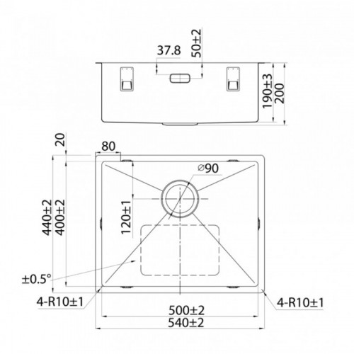 Кухонная мойка Iddis Edifice EDI54G0i77 54х40 графит