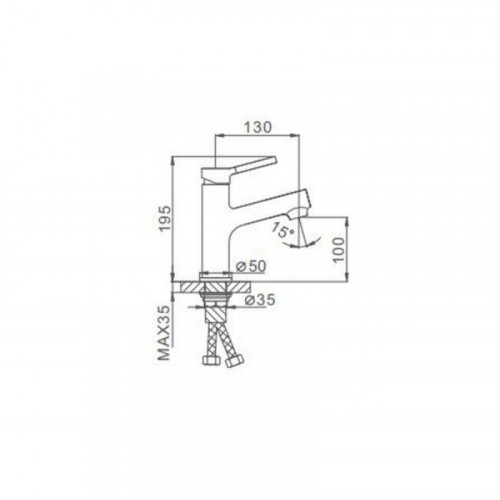 Смеситель для раковины Frap F1044-8 белый/хром