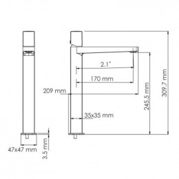 Смеситель для раковины WasserKRAFT Nuthe 9103H черный матовый