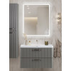 BelBagno Тумба с раковиной Due 80 подвесная Сатин ручки Матовый атласный никель