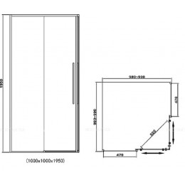 Душевой уголок RGW SV-31-B 32323100-14 100x100 см квадратный черный