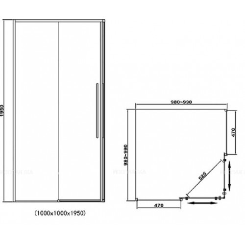 Душевой уголок RGW SV-31-B 32323100-14 100x100 см квадратный черный