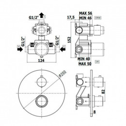 Смеситель с термостатом Paffoni Light LIQ013CR 227623 хром