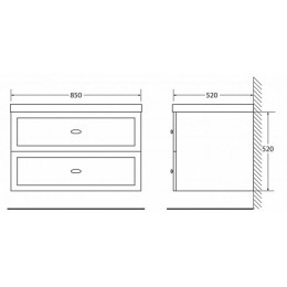 BelBagno Тумба с раковиной DUBLIN-850 Bianco Lucido