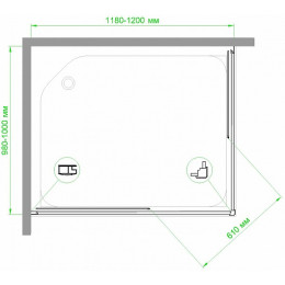 Royal Bath Душевой уголок RB 1120HPD-C-BL 120х100х185