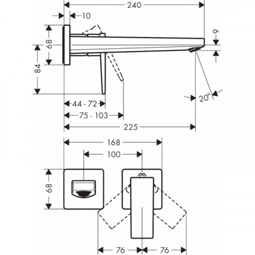 Смеситель Hansgrohe Metropol 32526340 для раковины, черный хром