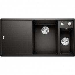 Кухонная мойка Blanco Axia III 6 S 525849, чаша слева, черный, разделочный столик из ясеня
