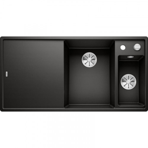 Кухонная мойка Blanco Axia III 6 S 525849, чаша слева, черный, разделочный столик из ясеня