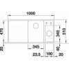 Кухонная мойка Blanco Axia III 6 S 525849, чаша слева, черный, разделочный столик из ясеня