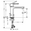 Смеситель для раковины Hansgrohe Rebris E 72560670 черный