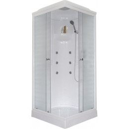 Royal Bath Душевая кабина HP RB 90HP2-M 90x90 с г/м стекло матовое профиль белый