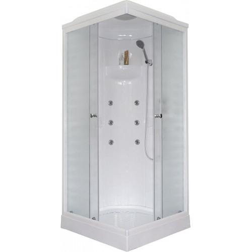 Royal Bath Душевая кабина HP RB 90HP2-M 90x90 с г/м стекло матовое профиль белый
