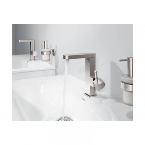 Смеситель для раковины GROHE Plus 23872003 со сливным гарнитуром, поворотный излив, M-Size, гладкий