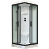 Royal Bath Душевая кабина HP RB 90HP6-WC-BL 90x90 стекло матовое профиль черный матовый