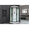 Royal Bath Душевая кабина HP RB 90HP6-WC-BL 90x90 стекло матовое профиль черный матовый