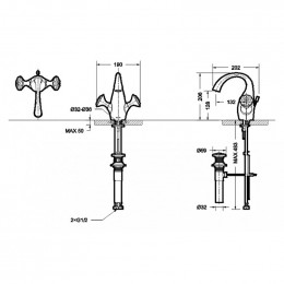 Смеситель для раковины Bravat Swan F14287C-ENG