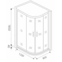 Good Door Душевой уголок LATTE R-120-G-WE