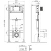 Инсталляция для подвесного унитаза Am.Pm Pro S I012704.7031 с клавишей смыва никель матовый